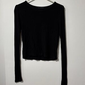 🎉4/30$🎉 Brandy Melville O/S Black Ribbed Knit Top
